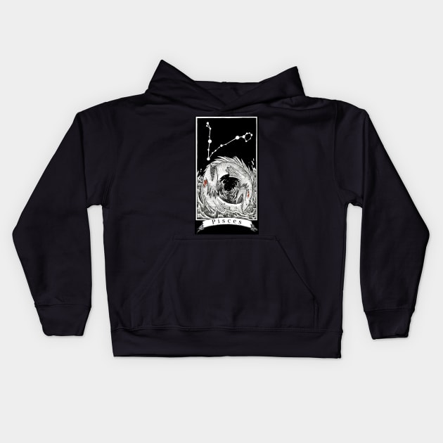 Pisces - The Zodiac Retrograde Kids Hoodie by WinslowDumaine